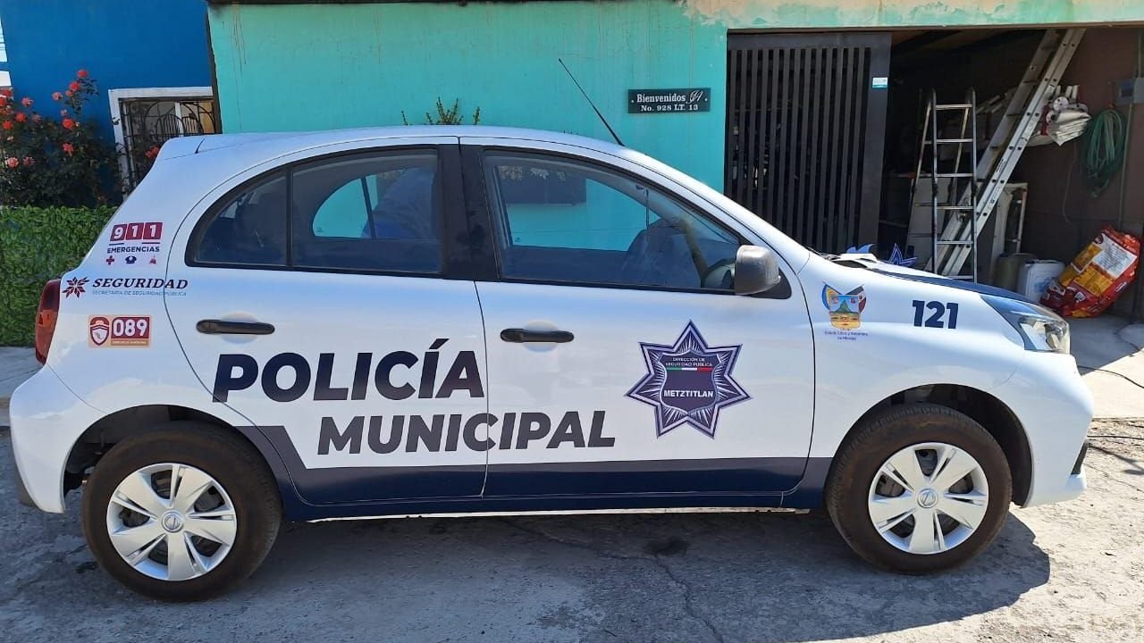 Auto rotulado Policía Municipal Metztitlán